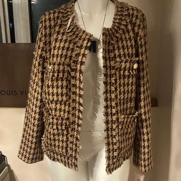 Women's tweed double breasted blazer XL - Picture 3 of 8